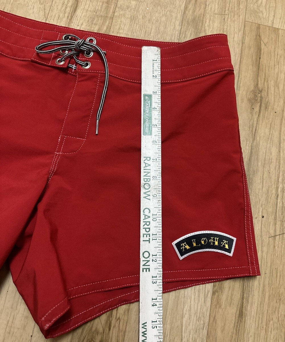 Birdwell Beach Britches Women's Board Shorts Red Swim Trunks Sz 12