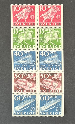 STAMPS SWEDEN 1972 STAMP EXHIB BOOKLET PANE MINT HINGED - #2151a
