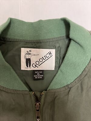 Goouch Vintage Bomber 100% Silk 90's Jacket Men's XLARGE Goouch Vintage Bomber 100% Silk 90's Jacket Men's XLARGE