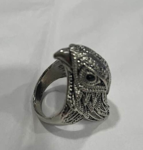 Hawk Ring, Punk Eagle Head Ring/Celtic Eagle Ring… - image 1