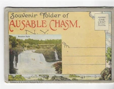 VINTAGE-POSTCARD FOLDER-AUSABLE CHASM, NEW YORK