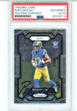 PUKA NACUA AUTO Rookie 2023 Panini Prizm #357 On-Card Los Angeles Rams Slabbed