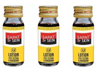 (Pack of 3) Sapat Lotion (25ml Each) for Eczema, Ringworm, Itch - 100% Herbal