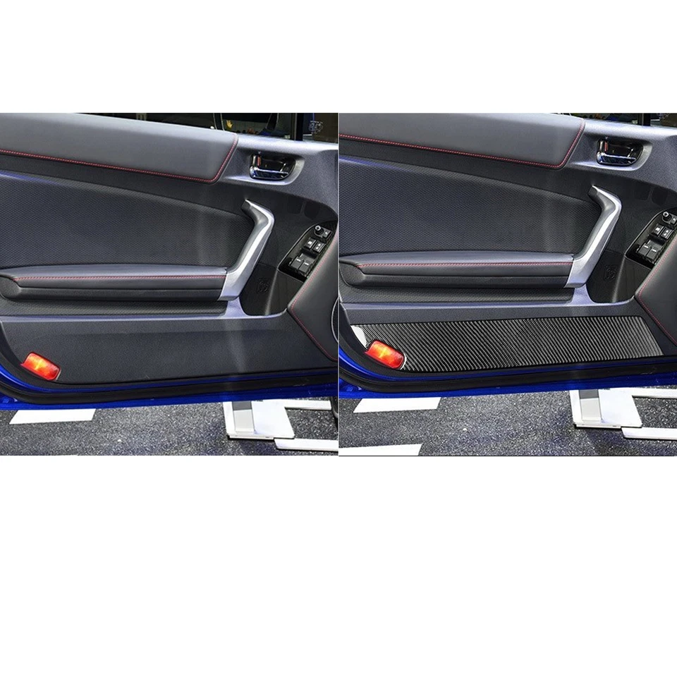 Cubierta interior del panel de la puerta de fibra de carbono para Toyota 86 Subaru BRZ 2013-2020 Foto 4 de 4