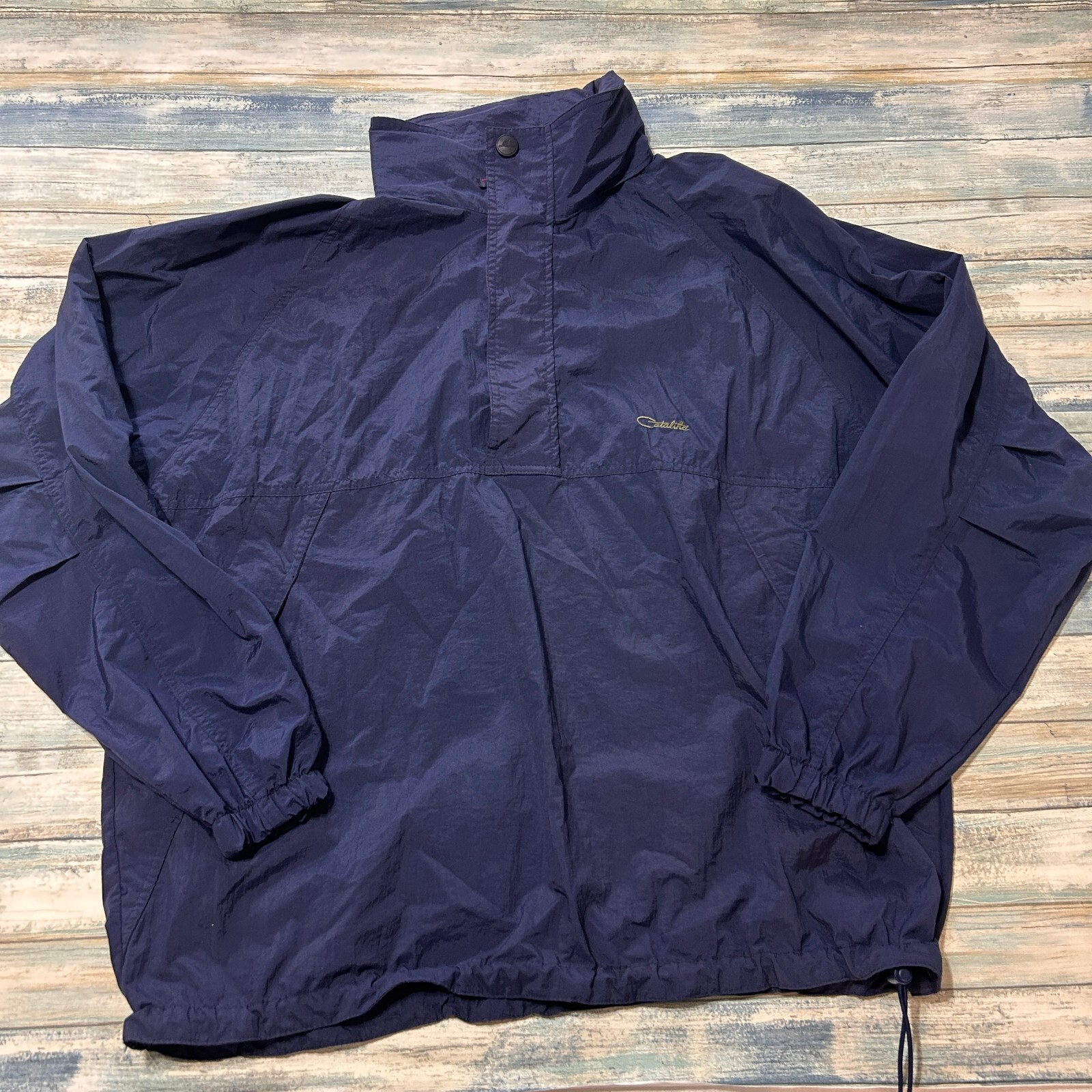Vintage Catalina Windbreaker Jacket Mens Large Blue H… Gem