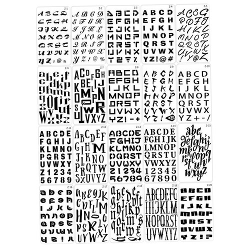 20Pcs Letters Numbers Stencils Alphabet Crafts for DIY Scrapbooking - Picture 3 of 6