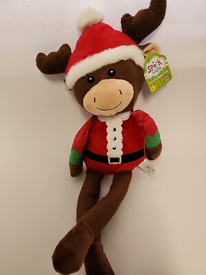 Spark Create Imagine Holiday Baby Toy Reindeer Rattle Plush NWT