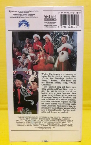 White Christmas - VHS, 1990 Bing Crosby - Foto 2 di 3