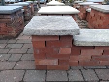 Pier Caps: Tumbled Style Natural Galaxy Sandstone 400x400mm Pier Caps - Inc Del
