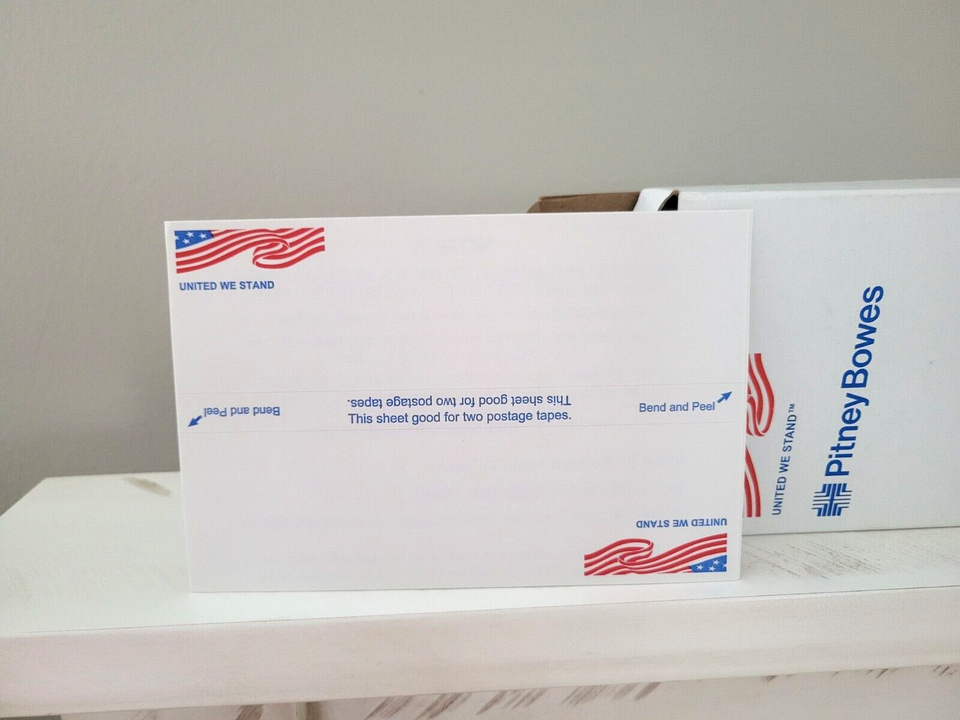 Pitney Bowes UNITED WE STAND Postage Tape Strips, 1 Box 123 Double