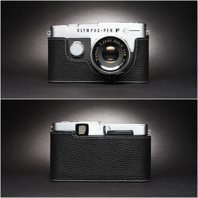 Half Case For Olympus PEN FT FV Leather Camera Retro Cover Insert TP  Handmade