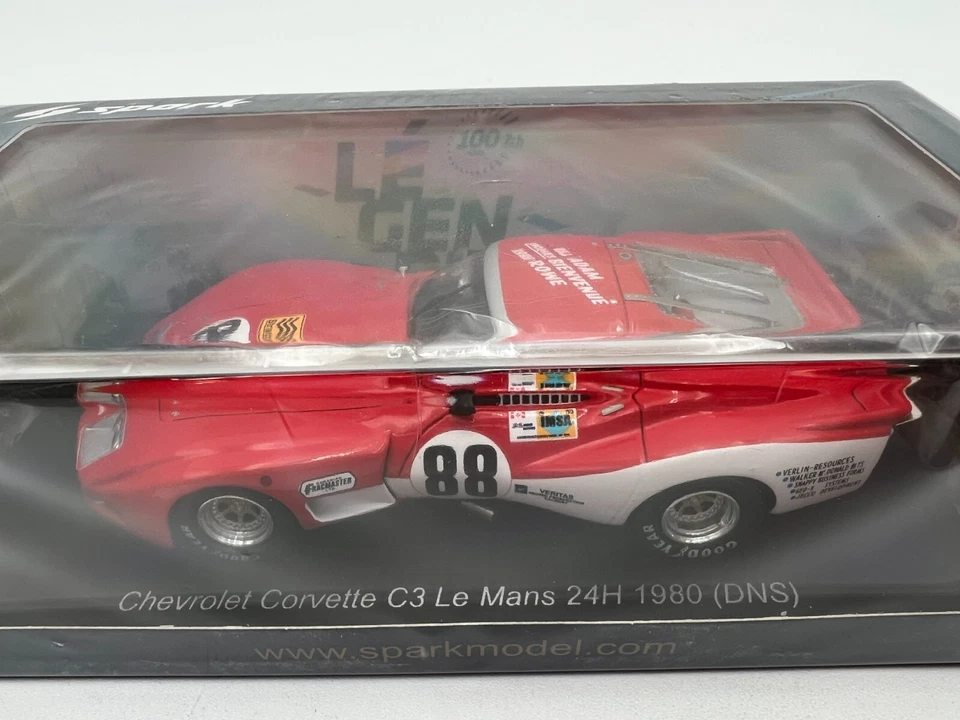 SPARK - 1/43 model - CHEVROLET CORVETTE C3 #88 24H LE MANS 1980 - S6390 - Image 3 of 4