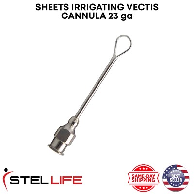 Sheets Irrigating Vectis Cannula 23ga German Steel Ophthalmic Instruments