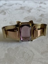Vintage Brass & Copper Tone Brooch Pin With X...