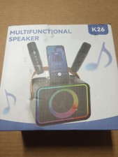 Karaoke Machine,Portable Bluetooth Karaoke Speaker with 2 Wireless Microphone