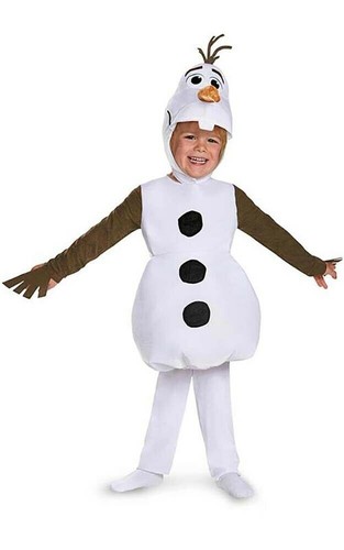 Frozen 2 Olaf Deluxe Kids Plush Costume Child White Snowman Child Boys Cosplay - Picture 3 of 10