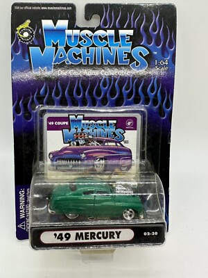 1949 MERC '49 MERCURY GREEN 1/64 MUSCLE MACHINES 1:64 BLOWN