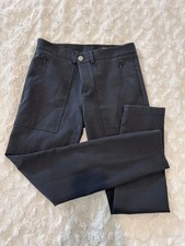 Club Monaco Straight Leg Button Zip Black Dress Pants Women Size 2