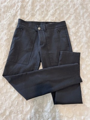Club Monaco Straight Leg Button Zip Black Dress Pants Women Size 2