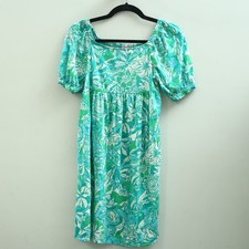 Lilly Pulitzer Girls Delaney Mini Dress Floral Print Smocked XL 12-14 Yrs 282482