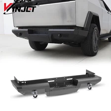 For 2024-2025 Tesla Cybertruck Upgrade Steel Rear Bumper w/Side Wings & Shackles