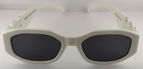 Luxury Versace Sunglasses | White Plastic Frame | 100% UV Protected Black Lenses - Picture 2 of 8
