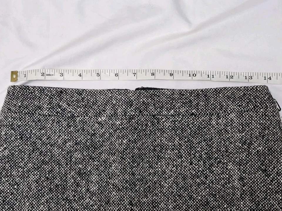 Vintage J Crew Skirt Womens Size 2 Gray Wool Blend Fully lined Academia Y2K USA - Image 3 of 4