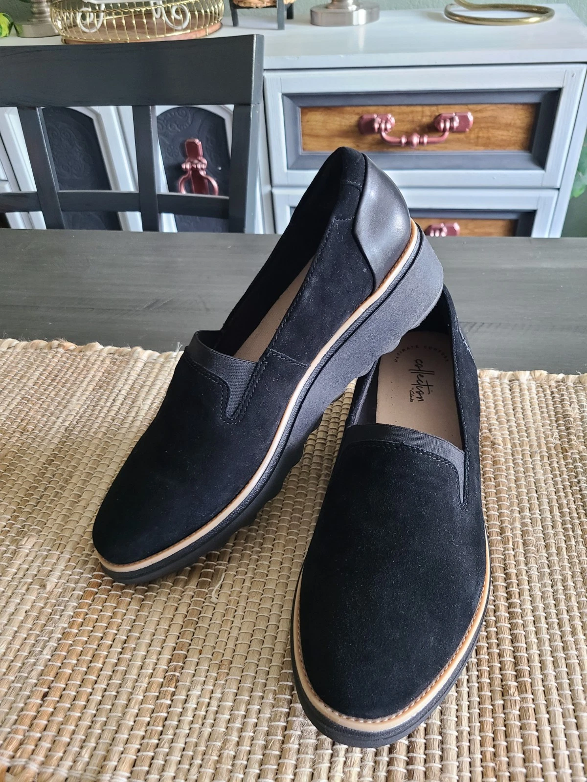 Mocassini in camoscio leggero Ultimate Comfort By Clarks neri taglia 10