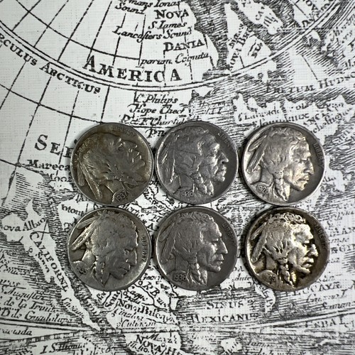 Menge 6 bessere Qualität Büffelnickel-BN1