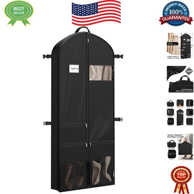 Deluxe 65'' Travel Garment Bag for Suits & Dresses - Heavy Duty & Spacious