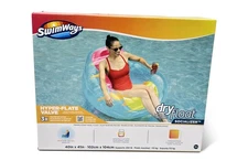 Brand New Swimways Dry Float Socializer Pool Float Inflatable Recliner Chair