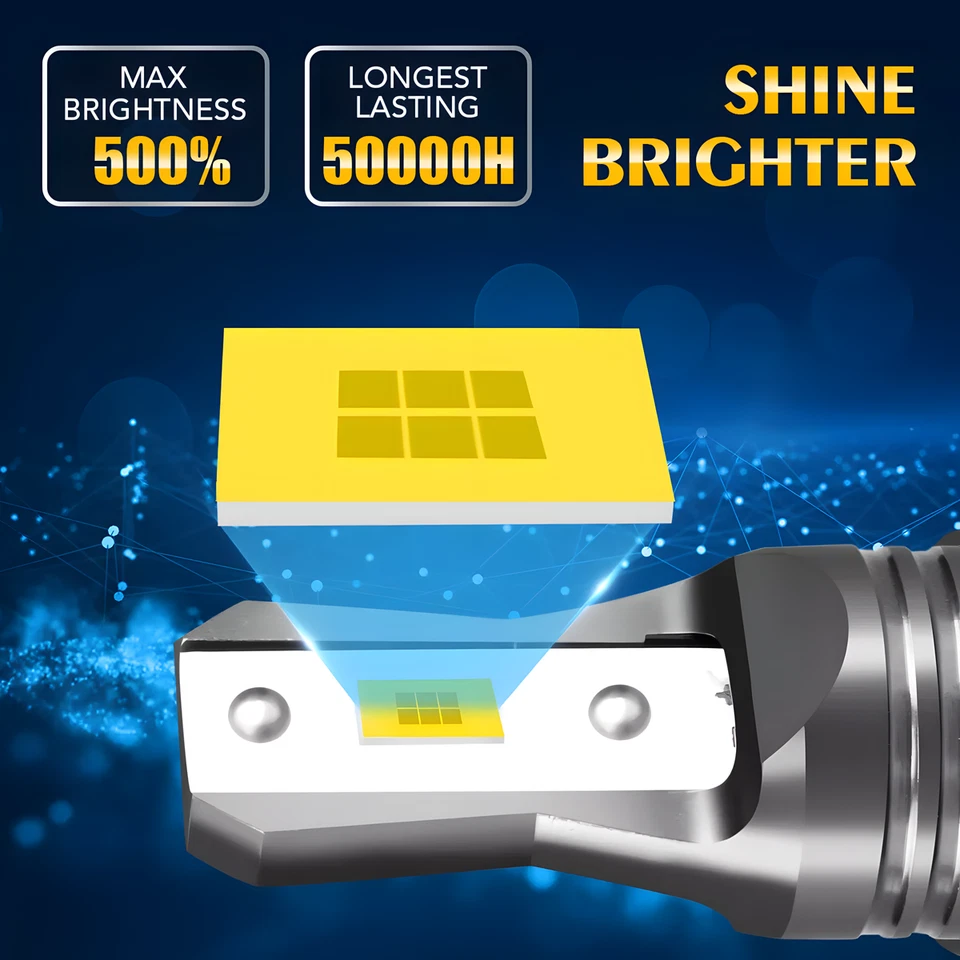 Faros antiniebla LED 6000K blancos súper brillantes para Toyota Tundra 2014-2021 H11 H9 Foto 2 de 4