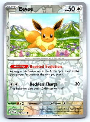 Pokemon Eevee SV: Prismatic Evolutions PRE Reverse Holo 074/131 NM TCG