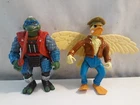 Loose Vtg 5" TMNT Movie 3 Leo & Ace Duck Action Figures Playmates Toys 1989/1993