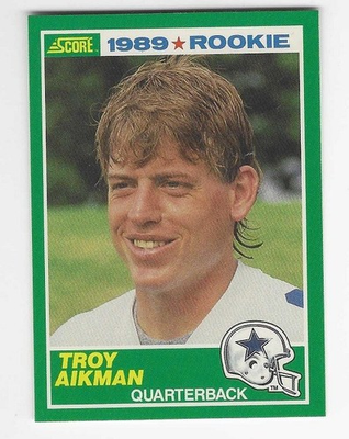 #ad 1989 Score Troy Aikman RC #370 NM $17.50