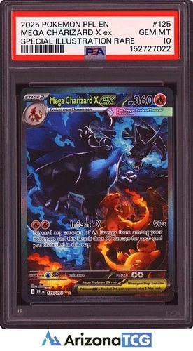 Pokemon 2025 Mega Charizard X ex 125/094 SIR Phantasmal Flames GEM MINT PSA 10
