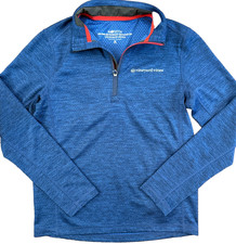 Vineyard Vines On The Go Sankaty Quarter Zip Shirt Boy's Medium 12-14