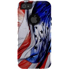 OtterBox Commuter for Apple iPhone Pick Model Red White Blue USA Flag Waving