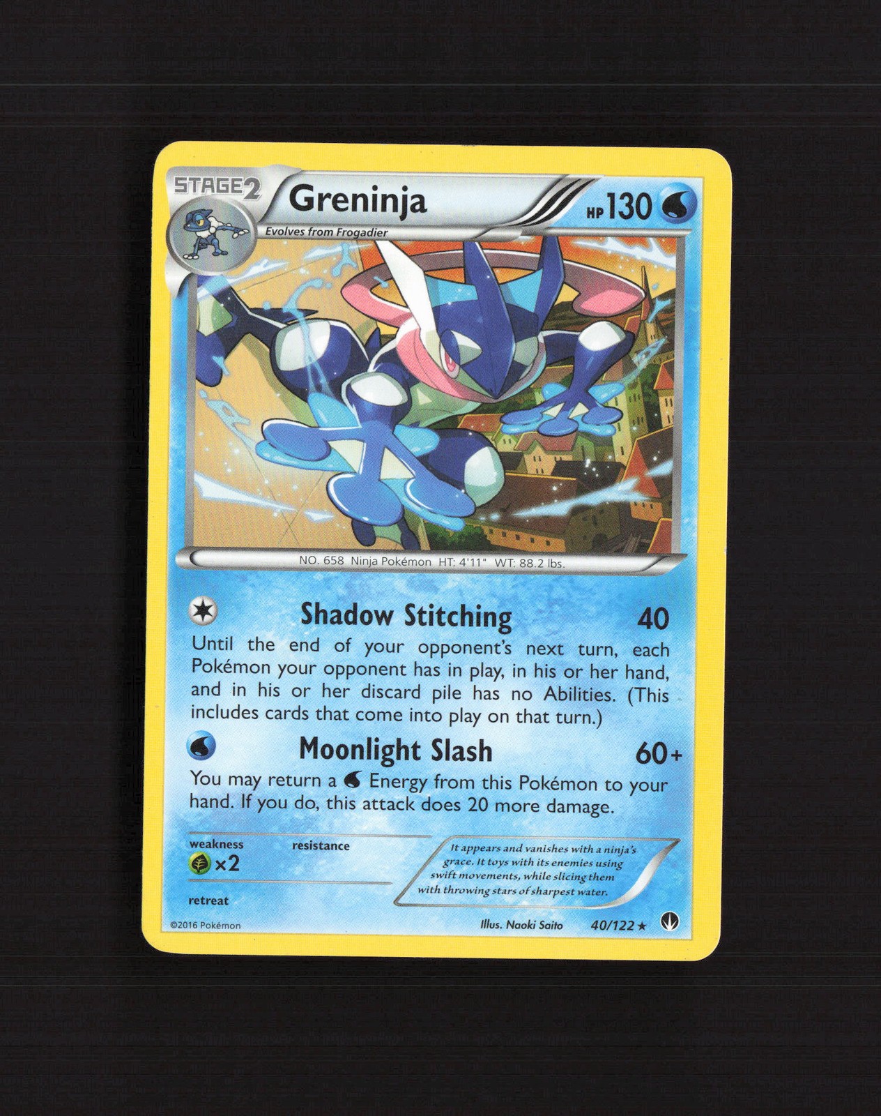 Greninja 40/122 BREAKpoint Rare Pokemon Card LP