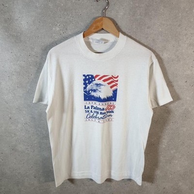 Vintage Tee Jays La Palma 5K Run 1991 Single Stitch T-Shirt Herren Large weiß