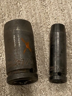 PROTO Professional 7/8  07514L & 7316H 1/2 - 3/4'' Drive 6 pt Deep Impact Socket