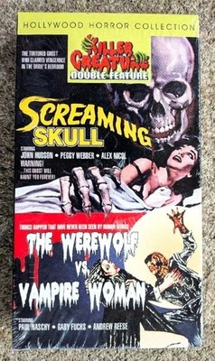 NEW ''SCREAMING SKULL'' / ''WEREWOLF VS. VAMPIRE WOMAN''  VHS  (2001)  FREE SHIPPING