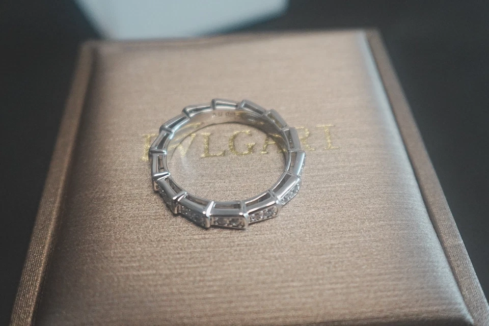 New/BuIgarl/18KSerpenti/VIPER ring White gold diamond ring #7 - Image 2 of 4