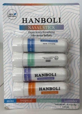 2 PACK: Nasal Stick 4-Packs Enhance Breathing Boost Focus Breathe HANBOLI NEW