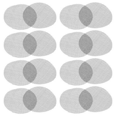 50Pcs Plastic Flower Pot Drainage Mesh Mat Reusable Round Garden Pad Black