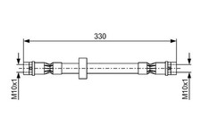 BOSCH Bremsschlauch Vorderachse beidseitig für VW