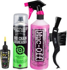 Muc-Off Bike Care Kit - Eco-Friendly Bike Wash, Bio-Degreaser & Dry Lube for