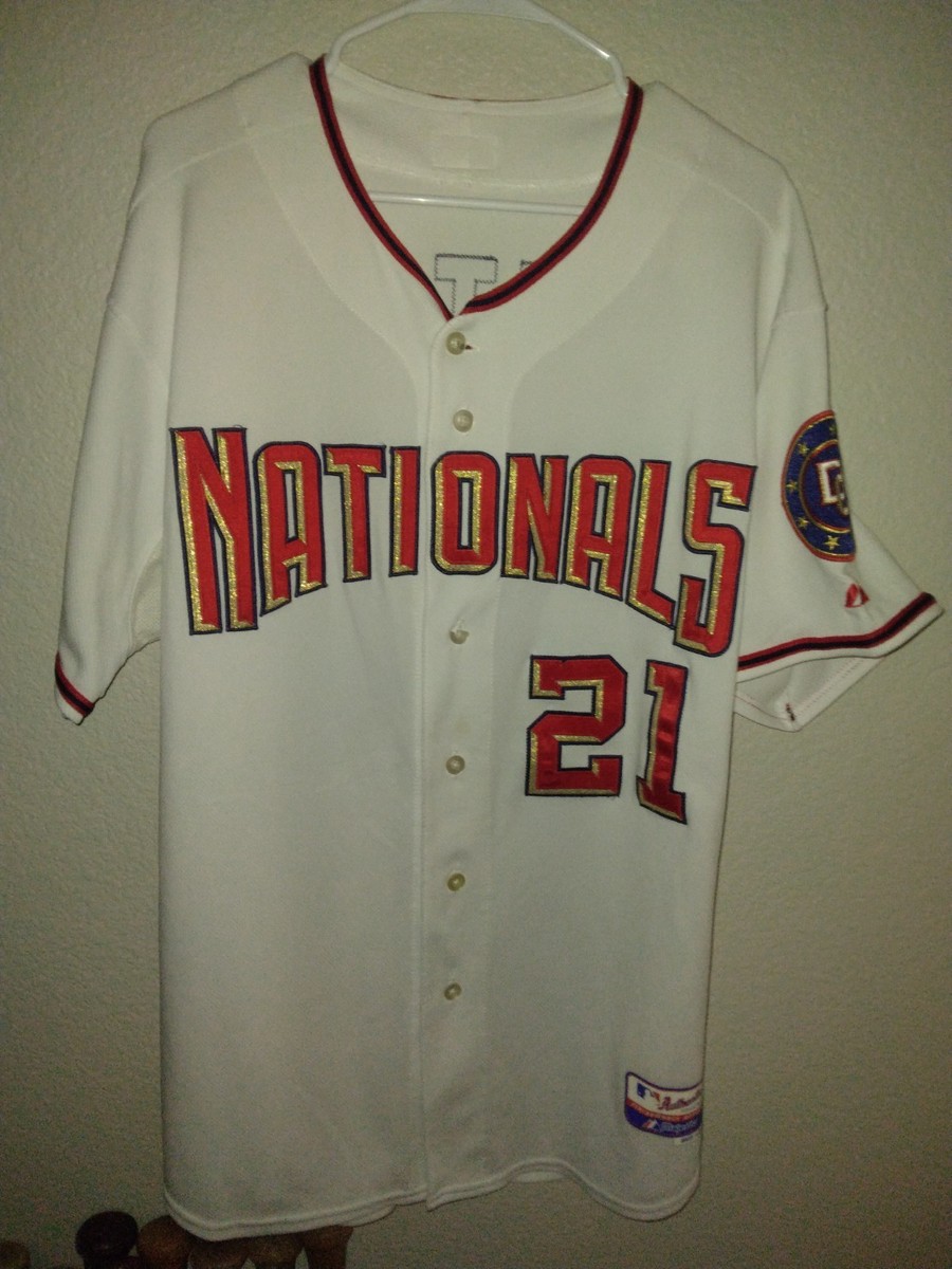 2006 MLB Game Worn Majestic Washington Nationals Luis Matos