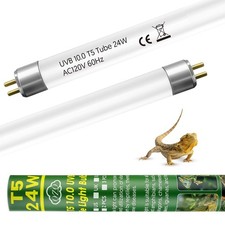 T5 10.0 UVB Reptile Light 24W, UVA UVB Reptile Light Bulb 2 Pack, Fluorescent...
