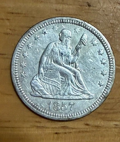 1857 Seated Liberty Quarter  au details